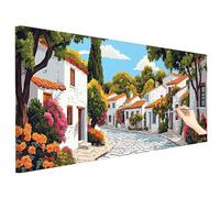 Dipingere con i Numeri Adulti Paesaggio Paint by Numbers Italia 100x40cm Cheerful Painting by Numbers Adulti Hobby Creativi, Quadri da Dipingere con Numeri per Regalo Donna Decorazioni Autunnali N-22