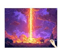 Dipingere con i Numeri Adulti Paesaggio Paint by Numbers Natura, Quadri da Dipingere Numerati Hobby Creativi Adulti Kit Pittura, Fai Da Te Colorare con I Numeri per Regalo Donna Decor 120x90cm V-33