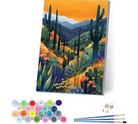 Dipingere con i Numeri Adulti Paesaggio, Paint by Numbers Pianta, DIY Quadri da Dipingere numerati con Vernici e Pennelli, Hobby Creativi Adulti, Number Artist, Decorazione Casa 100x130cm Y-8938