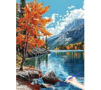 Dipingere con I Numeri Adulti Paesaggio Paint by Numbers Tele da Dipingere con Numeri Natura, Fai Da Te Hobby Creativi Adulti Kit di Pittura Painting by Numbers Regalo Donna Decor Parete 50x70cm A-24