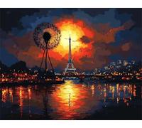 Dipingere con i Numeri Adulti Paesaggio Quadri da Dipingere Numerati DIY Paint by Numbers, Kit per Tela 70x95cm, Senza Cornice, Hobby Creativi Adulti Idee Regalo Donna Decorazioni Casa, Torre x-z277