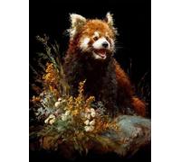 Dipingere con i Numeri Adulti Panda Paint by Numbers Fiori Colorare con i Numeri Hobby Creativi Adulti con 3 Pennelli Colori Acrilici per Dipingere, Decorazioni Casa, Regalo Donna 50x70cm -zjn2507I5