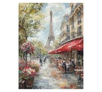 Dipingere con i Numeri Adulti Parigi Dipingere con i Numeri Bambini Torre Eiffel Quadri Moderni Soggiorno, Hobby Creativi Adulti Paint by Numbers 70x50 CM Canvas Painting, Decorazioni Parete LSJ-3301