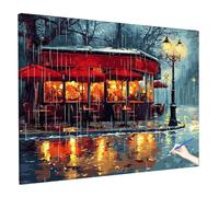 Dipingere con I Numeri Adulti Parigi Paint by Numbers Città Quadri da Dipingere Numerati con Telaio Hobby Creativi Adulti Bambini Colorare con I Numeri Kit Regalo Donna Natale Decorazioni 90x70cm V-59