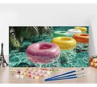 Dipingere Con I Numeri Adulti Pianta Dipingere Con I Numeri Fiume Pittura Con I Numeri, Fai Da Te Kit Pittura Adulti Couleur Oil Paintings Retrò Kits per Decora la Casa, Senza Cornice 40x80cm Z-H419