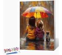 Dipingere Con I Numeri Adulti Piovere Paint By Numbers Kits Ombrello, Passatempo Per Adulti Kit Pittura, DIY Creativo Dipingere Con Colori Acrilici Pennelli, Regalo 100x135 cm Senza Cornice -LKF0754GG