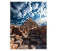 Dipingere con i Numeri Adulti Piramide, Tele per Dipingere con i Numeri Bambini Edifici antichi Kit Pittura Adulti 40 x 55 cm, Paint by Numbers, Quadri Moderni Soggiorno per Regalo Donna model-7615