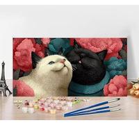 Dipingere Con I Numeri Adulti Profondo Dipingere Con I Numeri Flower Pittura Con I Numeri, Fai Da Te Kit Pittura Adulti Couleur Tela Paintings Kits per Decora la Casa Senza Cornice 30X60cm V-G732