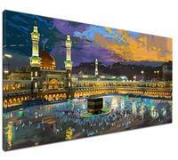 Dipingere con i Numeri Adulti, Religione Kit di Paint by Numbers per Principianti, La Mecca Kit di Dipingere con i Numeri con Pennelli Pigmento Acrilico Disegno Pittura, Senza Cornice 30x40cm K-6