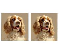 Dipingere con i Numeri Adulti Set di 2 pezzi, Animali Cani, DIY Dipingere Numerati Kit, Acrilico Pittura Pigmento e Pennelli, Come Regalo e Camera da Letto Decorazione da Parete, 80x80cm L6DY-145