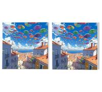 Dipingere con i Numeri Adulti Set di 2 pezzi, Ombrello Colore, DIY Dipingere Numerati Kit, Acrilico Pittura Pigmento e Pennelli, Come Regalo e Camera da Letto Decorazione da Parete, 90x90cm L6DY-74