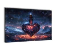 Dipingere con i Numeri Adulti Sogno Amore Paint by Numbers fai da te con Vernici e Pennelli, Kit Pittura a Olio Dipinte a Mano con Cornice, per Halloween Decorazioni Natalizie Casa 40x50cm J-j-647