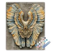 Dipingere con i Numeri Adulti Statua, Dipingere con i Numeri Wings, Kit di Pittura Acrilica Hobby Creativi Adulti Fai da Te con Vernici e Pennelli per Decorazioni Casa 40x50cm Senza Cornice IZ-2163