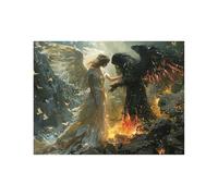 Dipingere con i Numeri Adulti, Tele per Dipingere con i Numeri Angelo, Kit Pittura Bambini Paint by Numbers Angelo caduto con Colori Acrilici Brush Pen e Tele Pittura 55 x 40CM Regalo Donna LZYH-0553