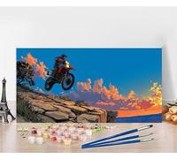 Dipingere Con I Numeri Adulti Tramonto Dipingere Con I Numeri Paesaggio Pittura Con I Numeri, Fai Da Te Kit Pittura Adulti Couleur Tela Paintings Kits per Decora la Casa Senza Cornice 80x160cm 2-3C27