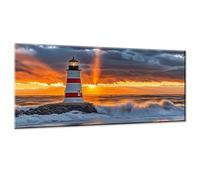 Dipingere con i Numeri Adulti Tramonto DIY Paint by Numbers Faro Quadri da Dipingere Numerati con 3 Pennelli e Acrilici, Hobby Creativi Adulti, Idee Regalo Bambini, Decorazioni Casa, 20x40cm w0-468