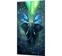 Dipingere con i Numeri Adulti Tutto DIY Paint by Numbers Elefante Quadri da Dipingere Numerati con 3 Pennelli e Colori Acrilici, Hobby Creativi Adulti, Idee Regalo Bambini Donna, 80x160cm w0-1145