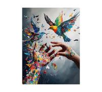 Dipingere con i Numeri Adulti Uccelli Fai da te Hobby Creativi Adulti con Colore Tele per Dipingere Arte a colori 50x70 cm 36 Colori Acrilici e Pennello Pittura, Quadri Moderni Soggiorno 2YH-13083