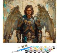 Dipingere con i Numeri Adulti Uomo Dipingere con i Numeri Ala, DIY Paint by Numbers Hobby Creativi Adulti, Painting by Numbers Kits with Pennelli e Colori Acrilici, Decora Casa Regalo 50x65cm P-5271