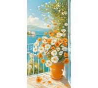Dipingere con i Numeri Adulti Vaso di fiori, Paint by Numbers piante, Passatempo per Adulti, Number Artist Cheerful Painting, Regalo di Compleanno di Natale per le Donne (70x140cm Senza Telaio) O311