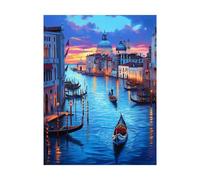 Dipingere con i Numeri Adulti Venezia Fai da te Hobby Creativi Adulti con Colore Tele per Dipingere Paesaggio 50x70 cm 36 Colori Acrilici e Pennello Pittura, Quadri Moderni Soggiorno Regalo 2YH-8289