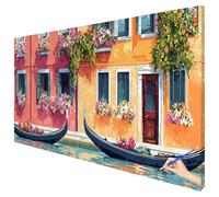 Dipingere con i Numeri Adulti XXL 100x40cm Paint by Numbers Venezia Kit Pittura Adulti Dipingere con i Numeri Bambini Paesaggio Painting by Numbers Kit per Acrilico Olio per Regalo Donna Decor H-67