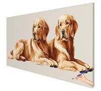 Dipingere con i Numeri Adulti XXL 120x50cm Paint by Numbers Animali Kit Pittura Adulti Dipingere con i Numeri Bambini Cane Painting by Numbers Kit per Acrilico Olio Regalo Donna Decor Parete G-04