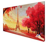 Dipingere con i Numeri Adulti XXL 180x70cm Paint by Numbers Paesaggio Kit Pittura Adulti Dipingere con i Numeri Bambini Parigi Painting by Numbers Kit per Acrilico Olio per Regalo Donna Decor H-37
