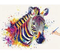 Dipingere con i Numeri Adulti Zebra Paint by Numbers Quadri da Dipingere Numerati Animale Colorare con i Numeri Hobby Creativi Adulti Painting by Numbers Natale Decorazioni Regalo Donna 120x90cm S-99