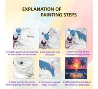 Dipingere con i Numeri Alberi Di Cocco Quadri da Dipingere Numerati Amore Painting by Numbers Principianti Con 3 pennelli e Vernice Acrilica Kit per Tela Antipiega, Halloween Decorazioni 50X65cm Y5-64