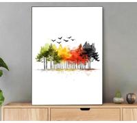 Dipingere con i Numeri Albero, Astratto Dipingere con i Numeri Adulti con Cornice, Kit Pittura Adulti Acrilica Fai da Te Creativo Paint by Numbers per Decorazioni Casa Regalo Donna 100x135cm LiM-1568