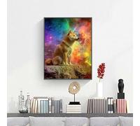 Dipingere con i Numeri Animale Cane Dipingi con i Numeri Principianti e Adulti Kit Completo, Hobby Creativi per Adulti, pittura a olio per la casa, Quadri fai da te, 90 x 120cm PjY6429 S-O