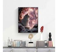 Dipingere con i Numeri Animale Gatto Dipingi con i Numeri Principianti e Adulti Kit Completo, Hobby Creativi per Adulti, pittura a olio per la casa, Quadri fai da te, 30x40cm PjY3021 J-E