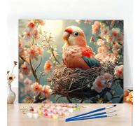 Dipingere con i Numeri Animale Paint by Numbers Passatempo per Adulti Pappagallo Dipingere con i Numeri Kit Completo con Pennelli e Colori Acrilici, Come Regali e Decorazione Casa 100x135cm W6-89