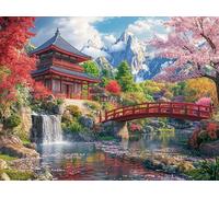 Dipingere con i Numeri Architettura Dipingere con i Numeri Adult, Paesaggio Painting by Numbers con Pigmento Acrilico e Pennelli, Hobby Creativi Adult Art Kit, Decorazione Casa 130x100cm, Model 212