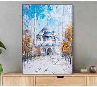Dipingere con i Numeri Architettura, Paesaggio Dipingere con i Numeri Adulti con Cornice, Kit Pittura Adulti Acrilica Fai da Te Creativo Paint by Numbers per Decorazioni Casa Regalo 40x50cm Li5-3613