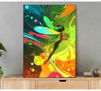 Dipingere con i Numeri Astratto, Dreamy Dipingere con i Numeri Adulti con Cornice, Kit Pittura Adulti Acrilica Fai da Te Creativo Paint by Numbers per Decorazioni Casa Regalo Donna 40x50cm LiO-1261