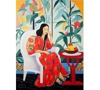 Dipingere con i Numeri astratto Kit Pittura Bambini Donna. Paint by Numbers, Colorare con i Numeri Adulti, Hobby Creativi Adulti, Regalo Donna, Decorazioni Parete, Senza Cornice, 100x150cm e-76