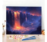 Dipingere con i Numeri Autunno Paint by Numbers Passatempo per Adulti Paese Delle Meraviglie Dipingere con i Numeri Kit Completo con Pennelli e Colori Acrilici, Decorazione Casa,Rregali 60x80CM W6-495