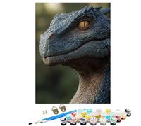 Dipingere con i Numeri Bambini Animale Drago Kit fai da Te 36 Acrilici e 3 Pennelli per Principianti Dipingere con i Numeri con Telaio, Hobby Creativi Adulti, Decora la casa Regalo 60 x 80 cm SYLDK724