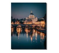 Dipingere con i Numeri Bambini Basilica di San Pietro Paesaggio Kit fai da Te 36 Acrilici e Pennelli Principianti Dipingere con i Numeri, Hobby Creativi Adulti, Decora la casa Regalo 50x70 cm ZBSWK43