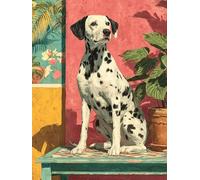 Dipingere Con i Numeri Bambini Cane Quadri Da Dipingere Numerati Pianta Painting by Numbers DIY Hobby Creativi Adulti per Principianti con Accessori Regali per le Donne,Con Cornice 30x40cm W-TQ67