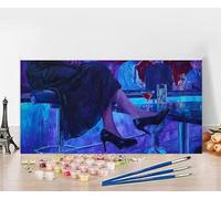 Dipingere Con i Numeri Bambini Donna Quadri Da Dipingere Numerati Vino Painting by Numbers DIY Hobby Creativi Adulti Tela Painting Arte Con Accessori, Regali per le Donne Senza Cornice 70x140cm 1-HY21