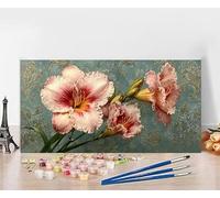 Dipingere Con i Numeri Bambini Flower Quadri Da Dipingere Numerati Moderno Painting by Numbers DIY Hobby Creativi Adulti Tela Painting Retrò Arte, Regali per le Donne Senza Cornice 60x120cm S-5Q37