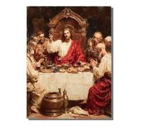 Dipingere con i Numeri Bambini L'Ultima Cena Cristianesimo Astratto Kit fai da Te Acrilici e Pennelli per Principianti Dipingere con i Numeri con Telaio, Hobby Creativi Decora la casa 100x135cm KSWDK8