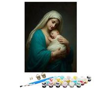 Dipingere con i Numeri Bambini Maria Donna Kit fai da Te 36 Acrilici e 3 Pennelli per Principianti Dipingere con i Numeri, Hobby Creativi Adulti, Decora la casa Signora Regalo 100x135cm BJHWK659