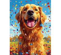 Dipingere con i Numeri Cane Dipingere con i Numeri Adulti Animali Paint by Numbers, Painting by Numbers Kit Pittura Adulti con Pennelli e Colori Acrilici per Decorazioni Parete 50 x 70 cm -zjn25079W