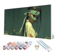 Dipingere con i Numeri Cartone Animato Painting by Numbers Donna Dipingere con i Numeri Adulti Principiante Kit Pittura Adulti con Pennelli e Colori Acrilici, Decorazioni Parete 30 x 60 cm -hcw2507IO