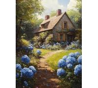 Dipingere con i Numeri Case Dipingere con i Numeri Adulti Paesaggio Paint by Numbers, Painting by Numbers Kit Pittura Adulti con Pennelli e Colori Acrilici per Decorazioni Parete 40x60 cm -zjn2507BU
