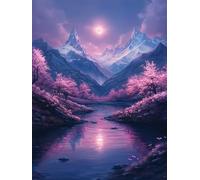 Dipingere con i Numeri Cielo Stellato Dipingere con i Numeri Adult Foresta, Kit di Pittura Fai-da-Te Paint by Numbers Hobby Creativi Adulti, Paint by Numbers per Decora la casa 20x30cm, Model 810